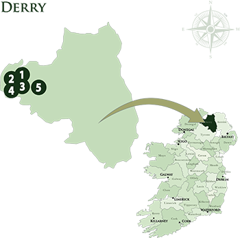 Mac Tours Ireland Derry Hotels Map