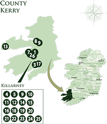 Mac Tours Ireland Kerry Hotels Map
