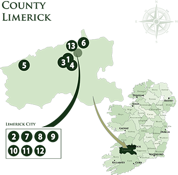 Mac Tours Ireland Limerick Hotels Map